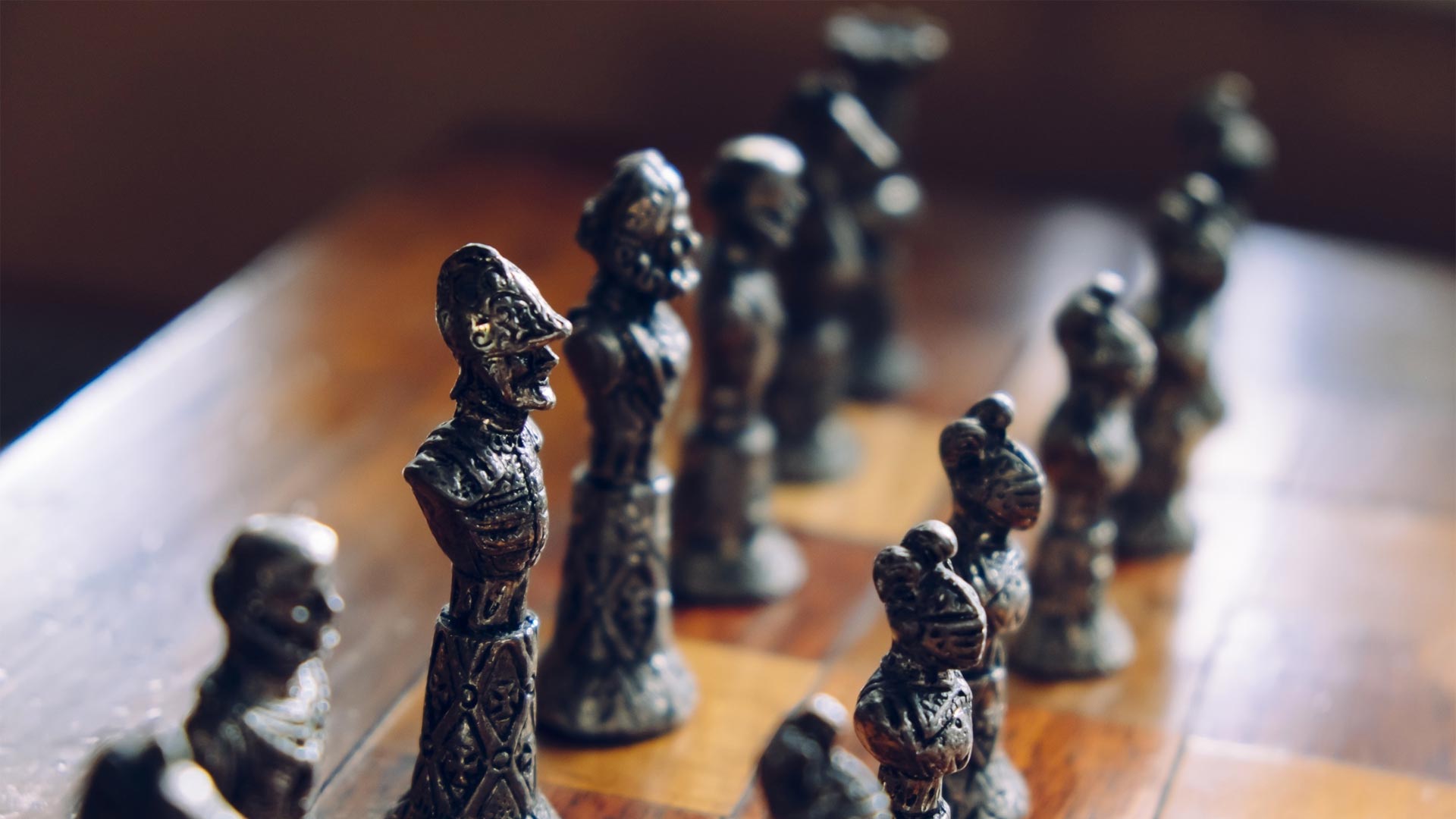 antique chess pieces