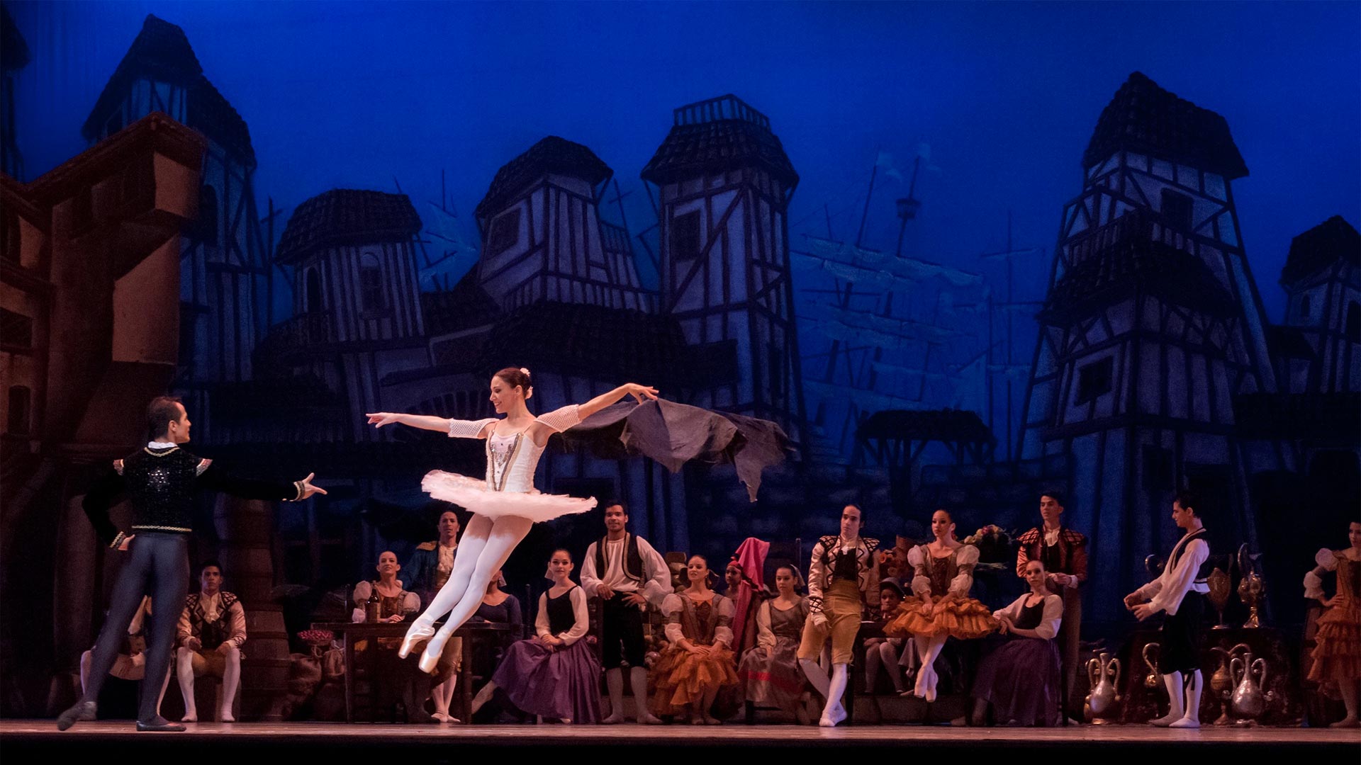 ballerina and ensemble