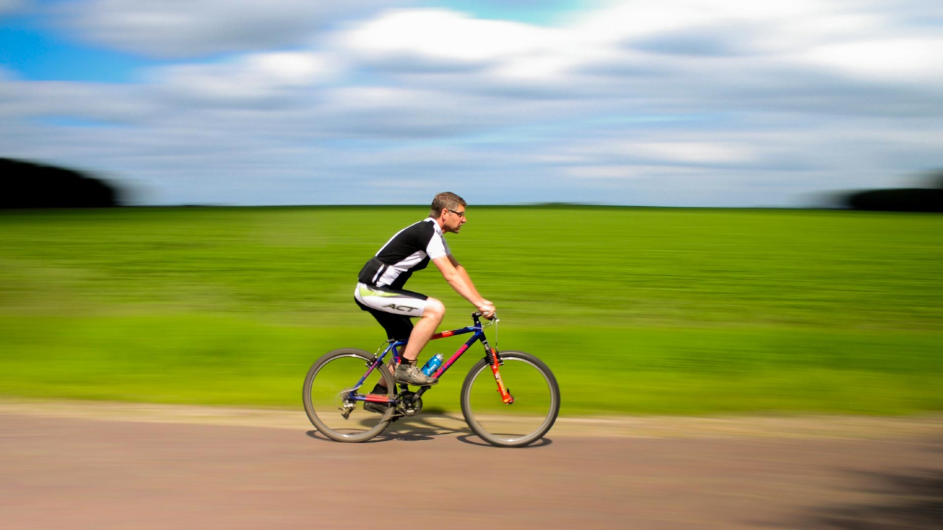 Man riding a bicycle