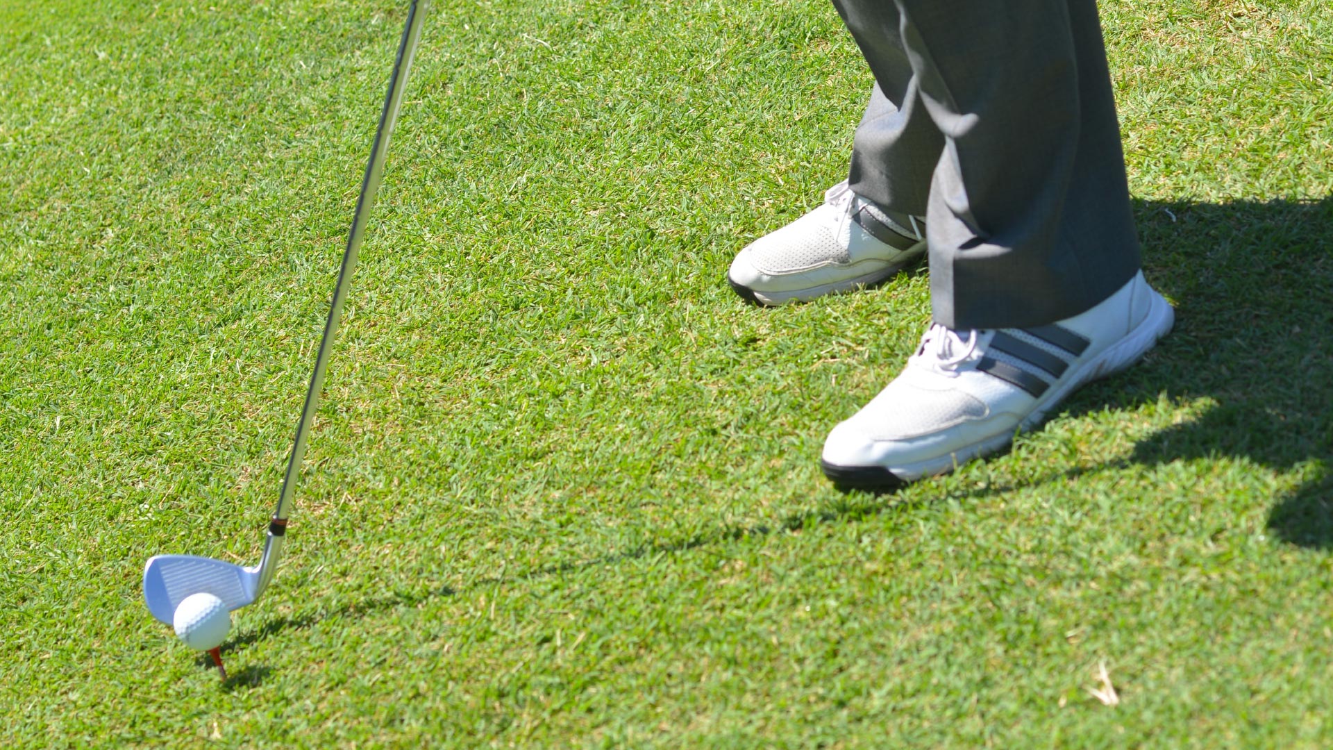 Someone playing golf