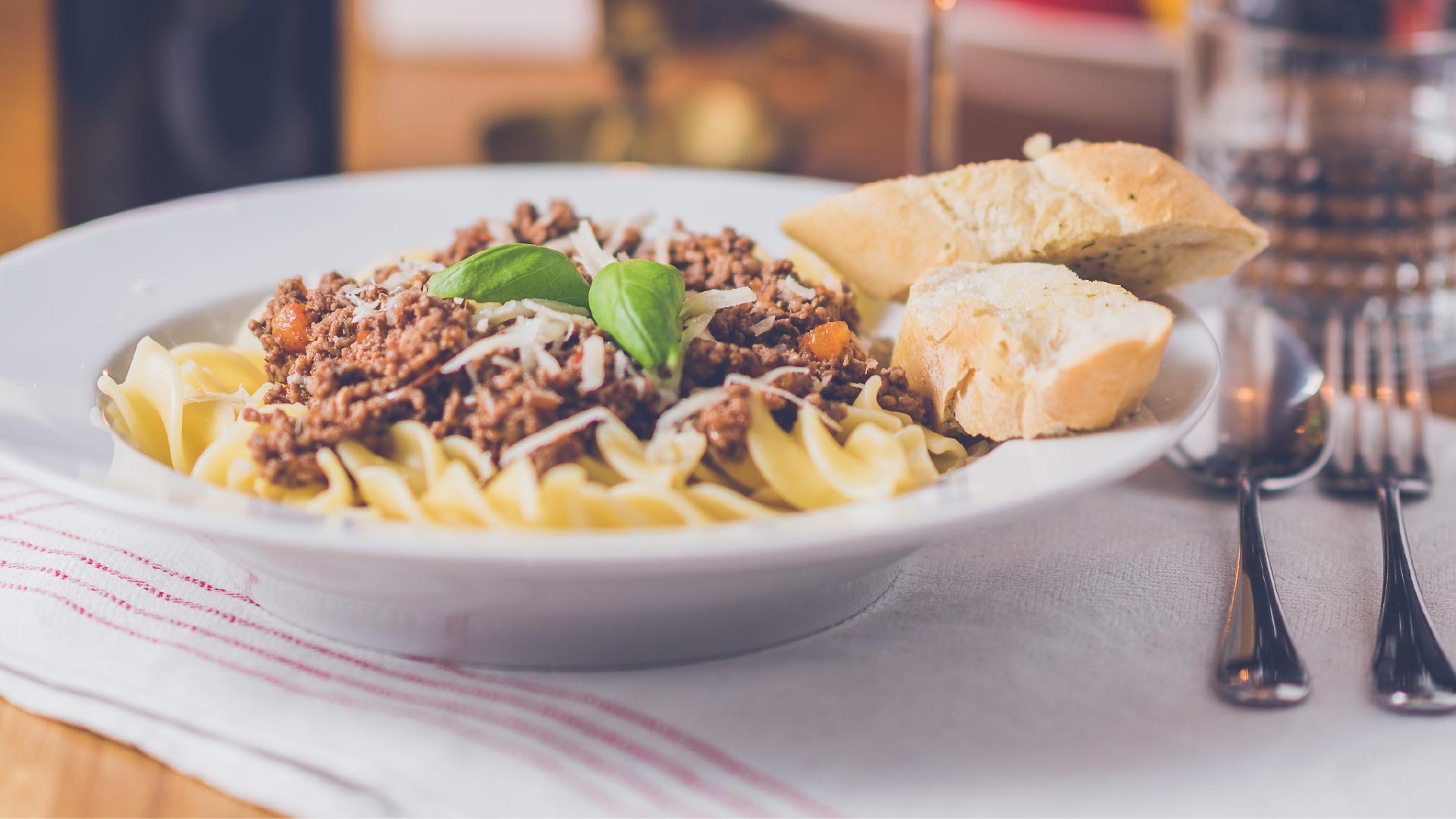 Italian dinner at restaurant