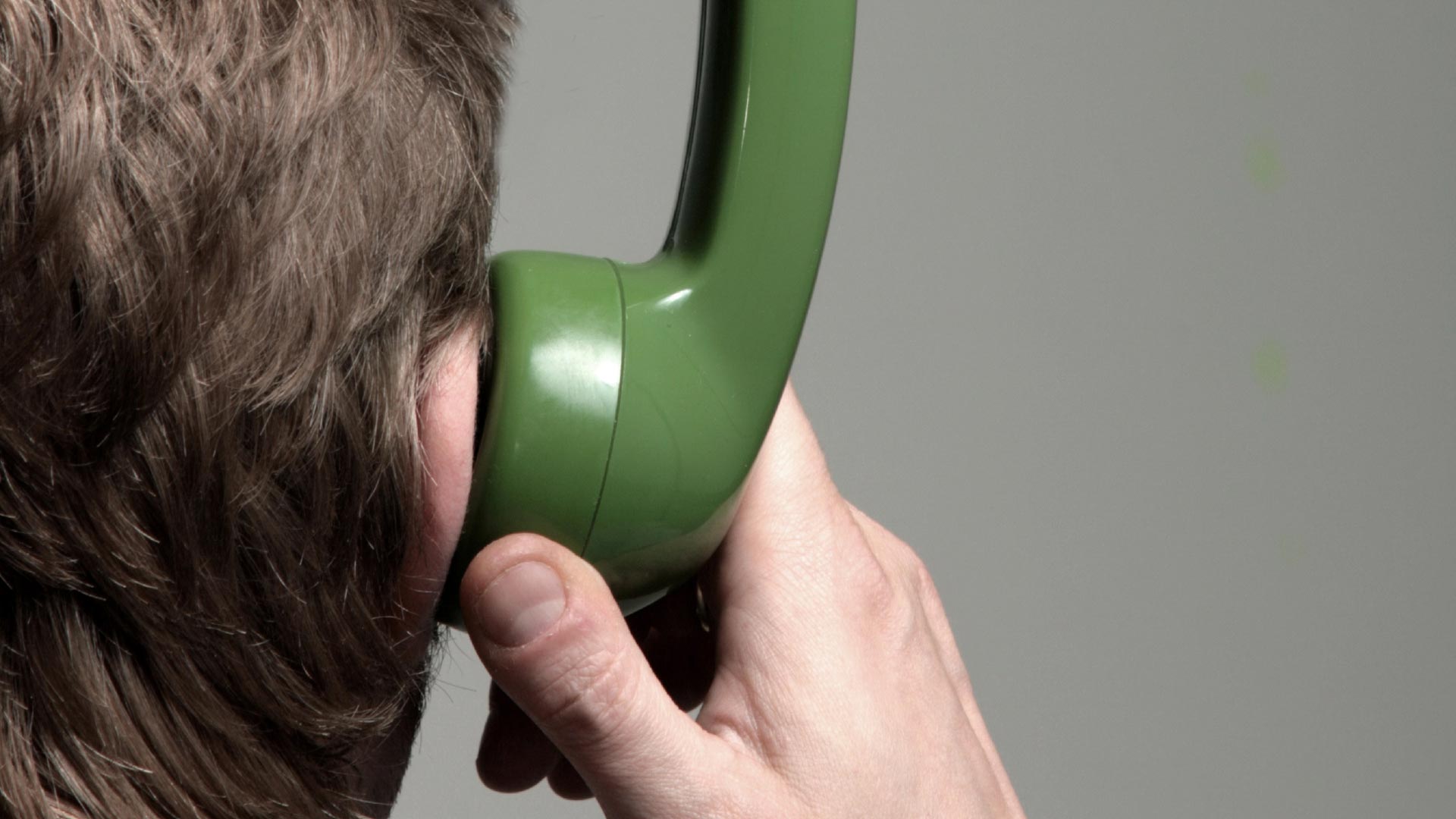 Man using phone wrong