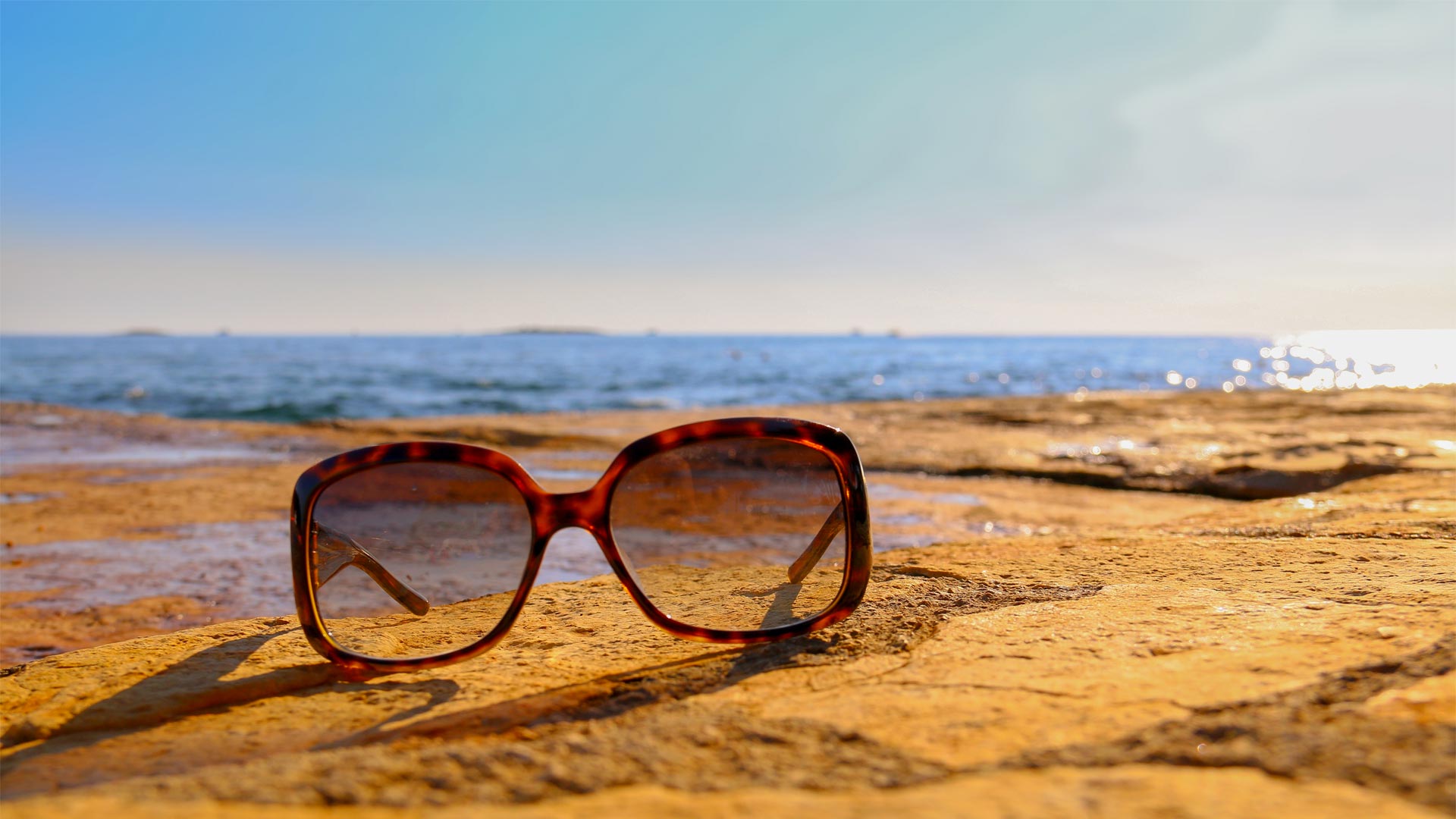 Sunglasses on the beach