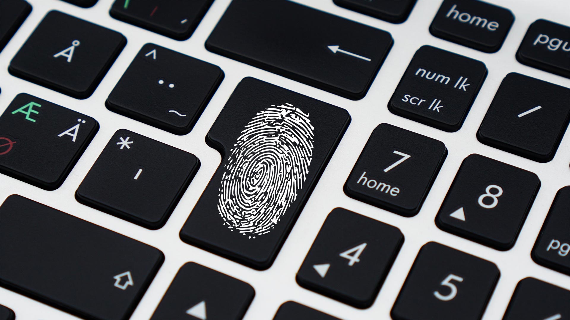 Fingerprint on keyboard