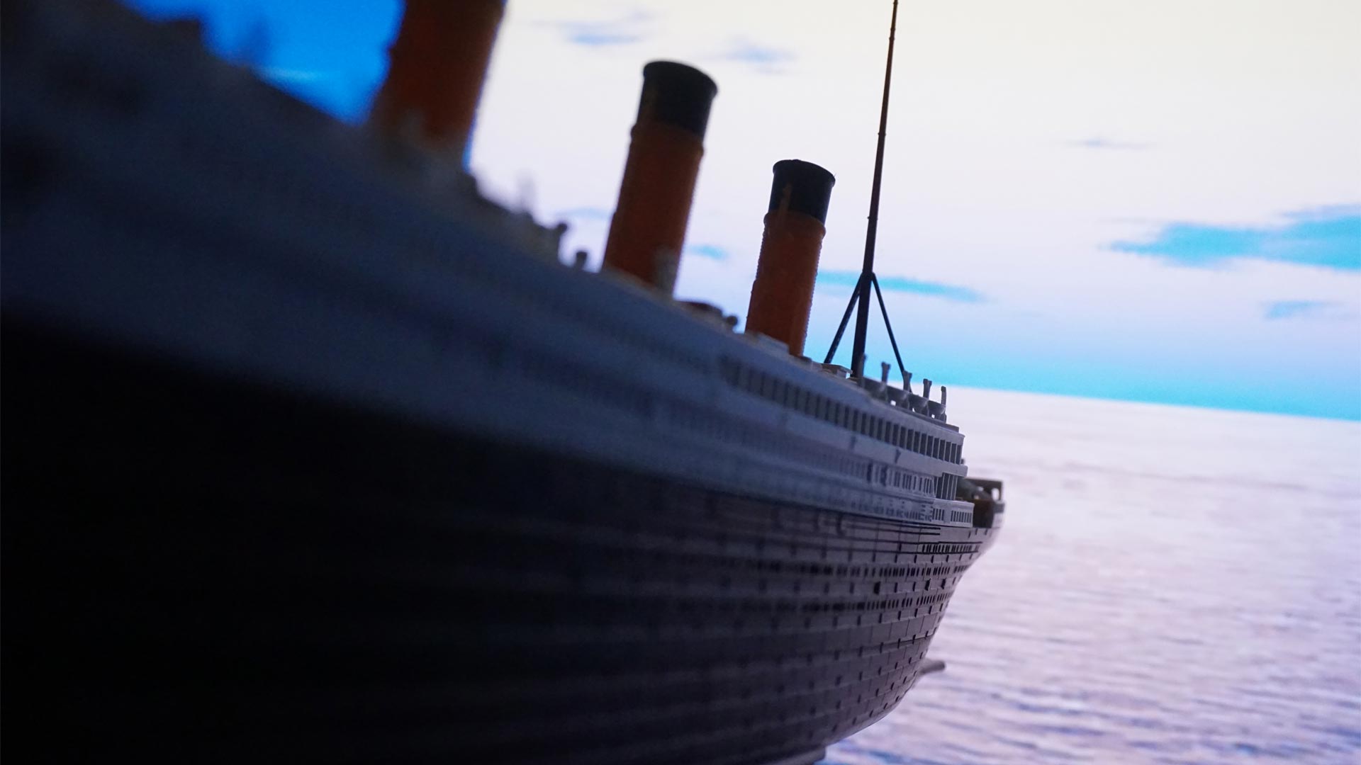 Side of ship on water