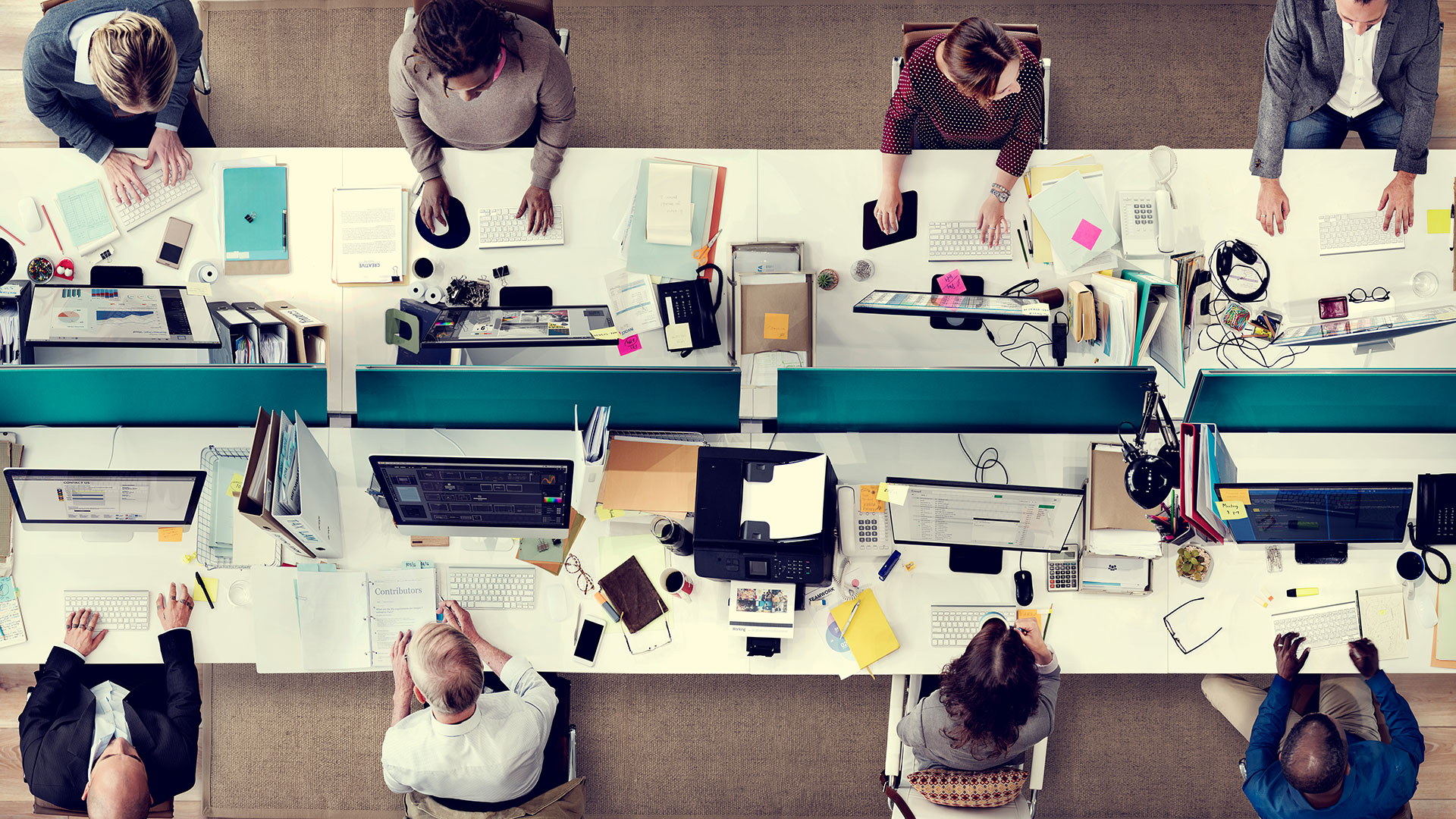 people working on computers