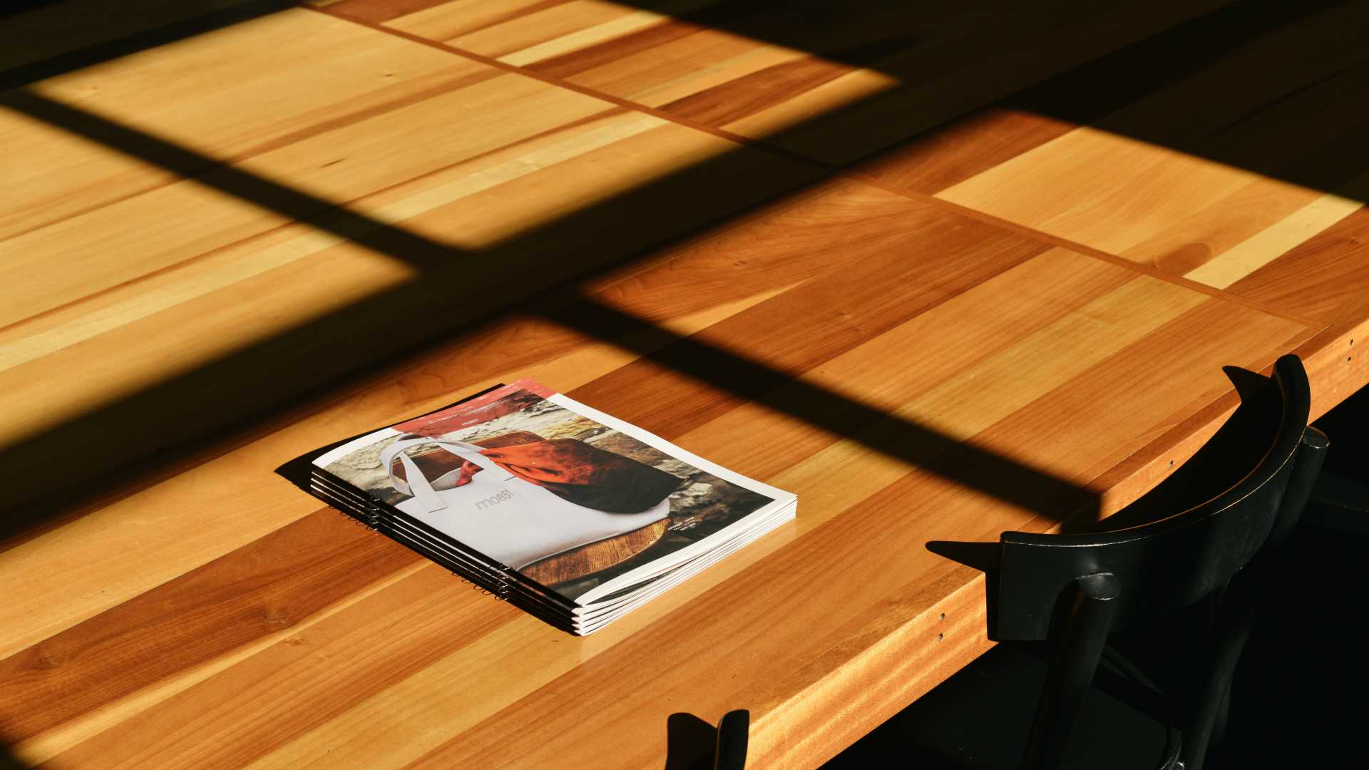 brochures on a table