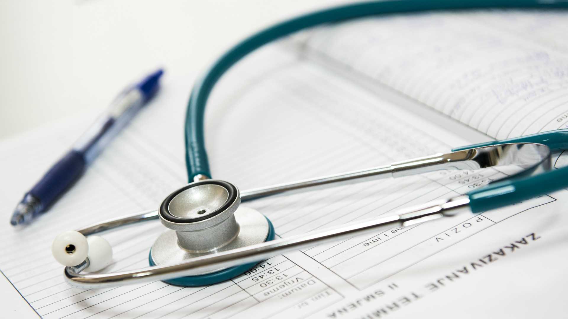 prescription and stethoscope