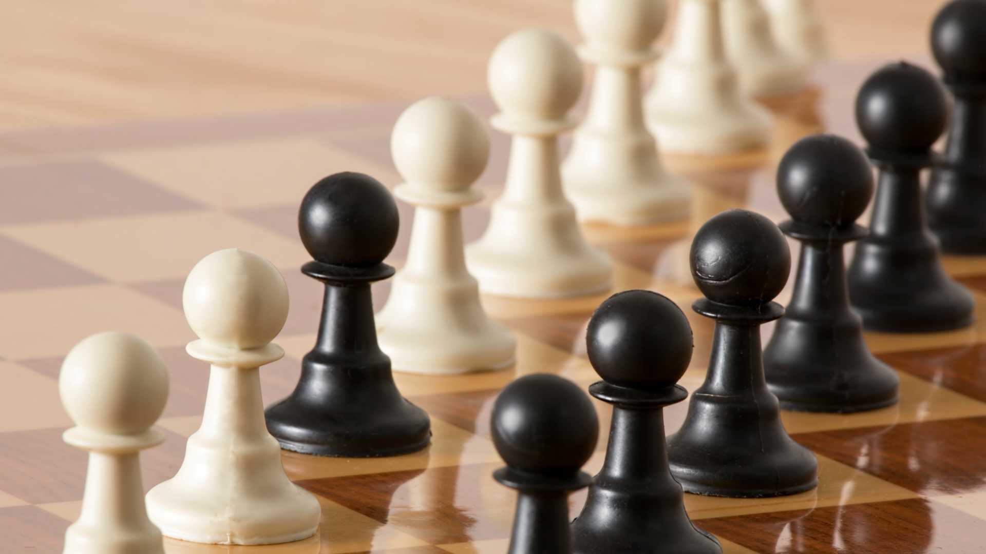 diverse chess pawns