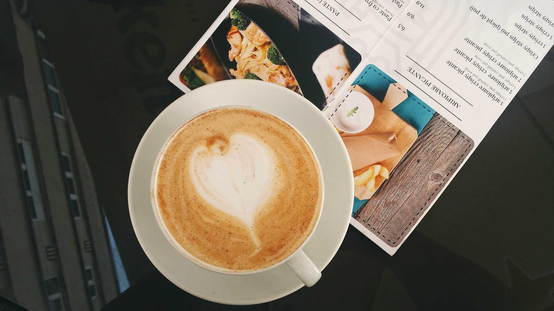 menu with coffee