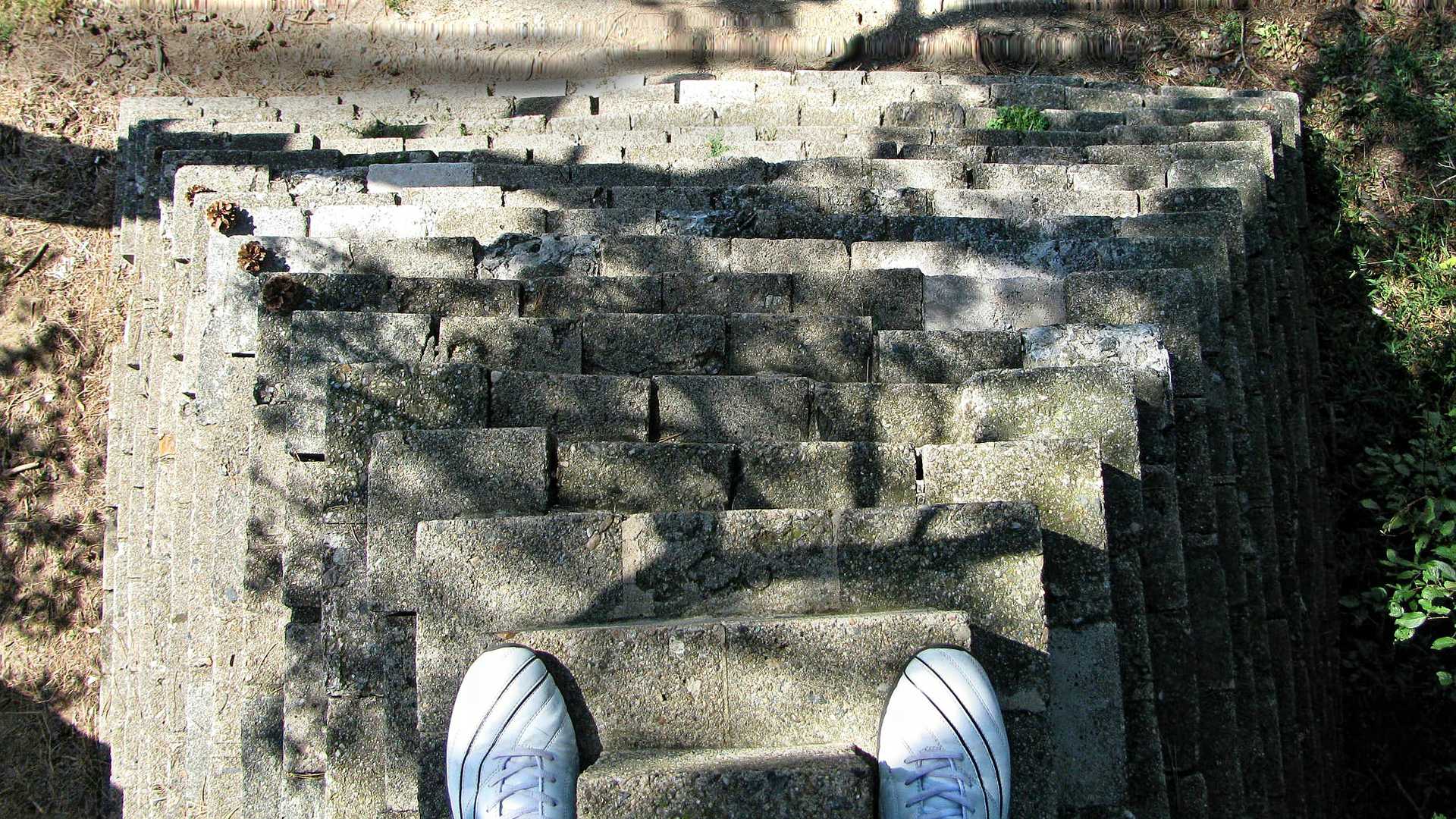 feet on steps outside