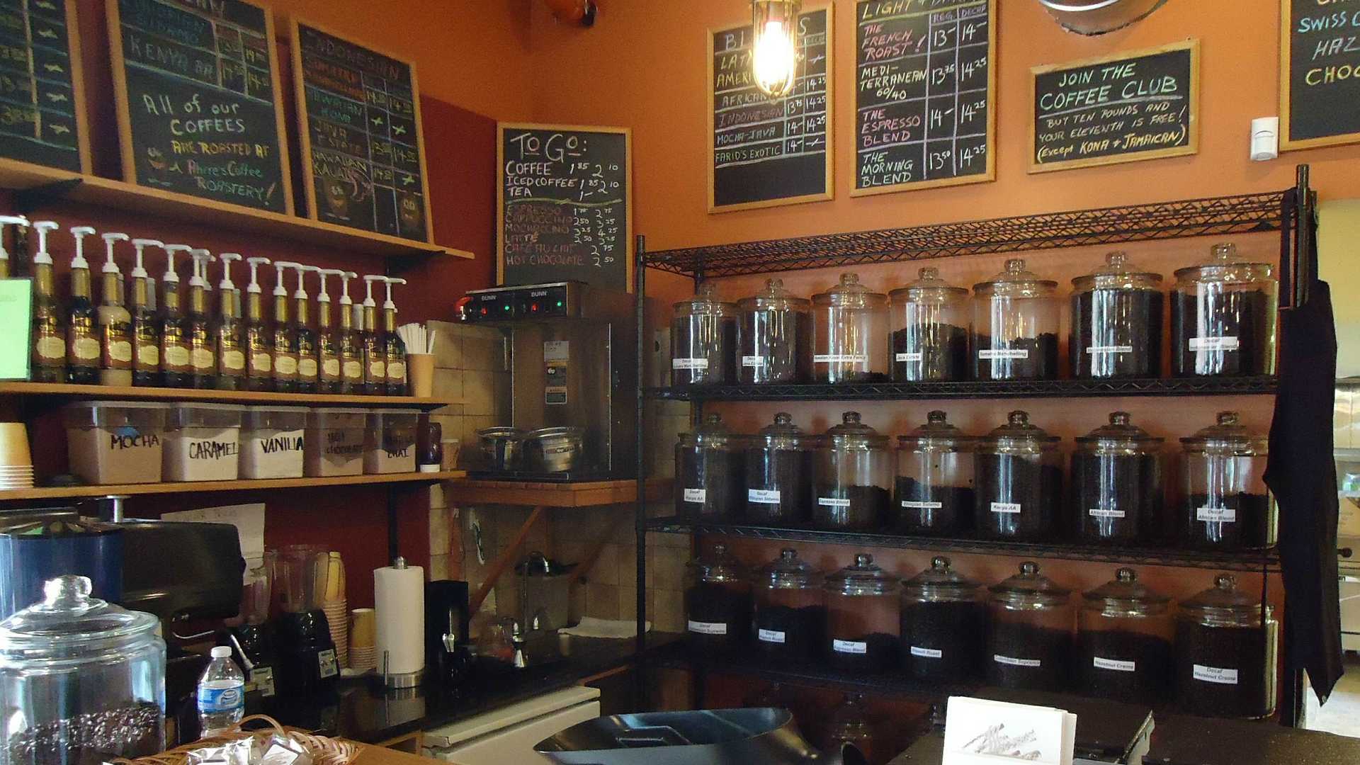 coffee house with blends