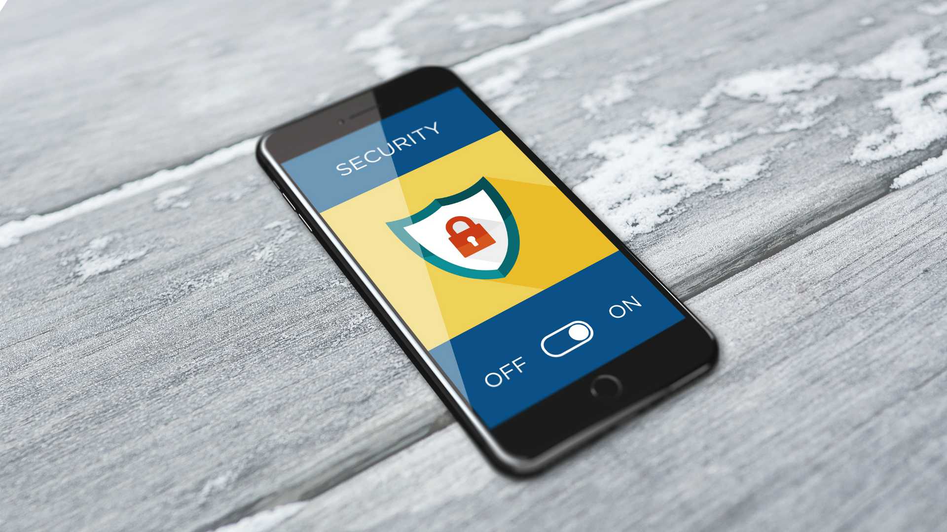 mobile phone with security screen
