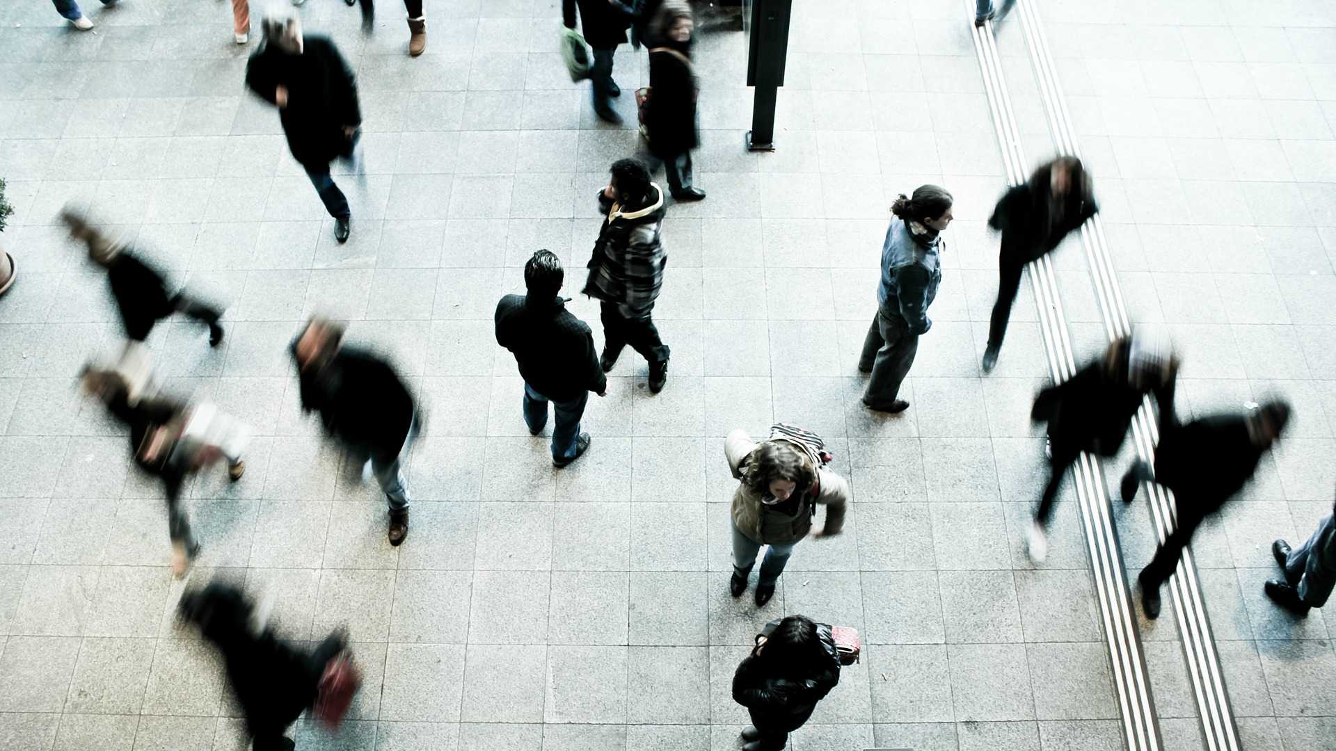 blur of people