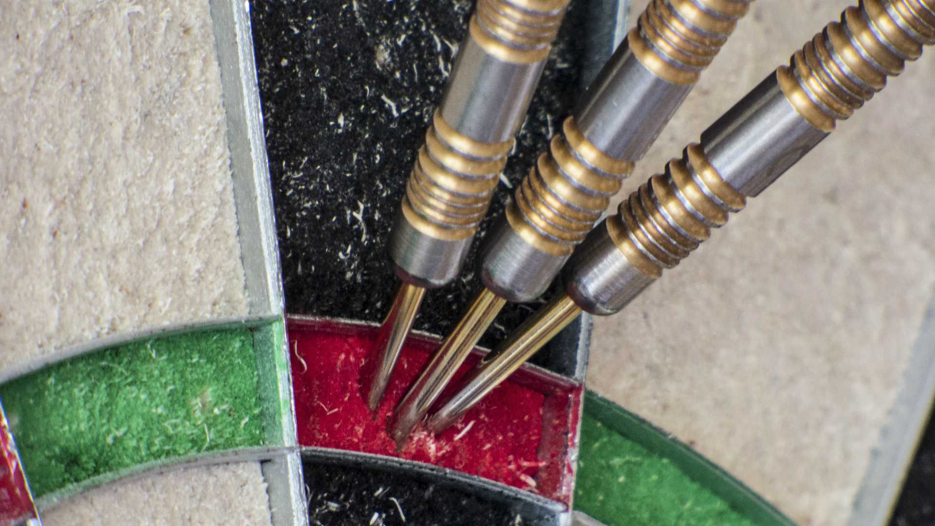 darts in a dartboard
