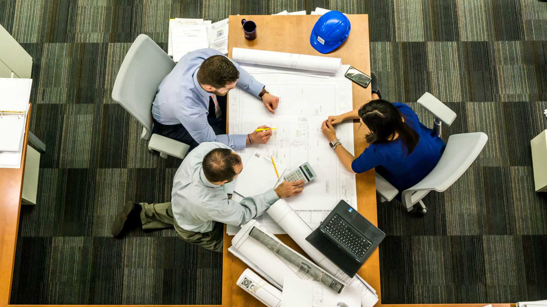 group of people working
