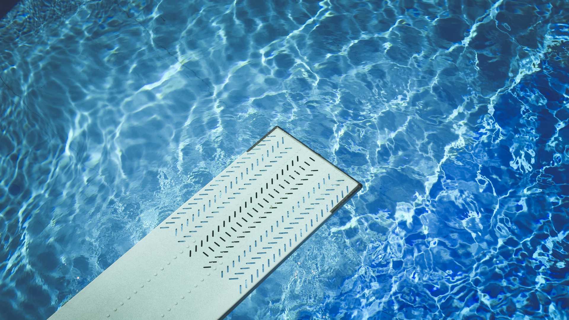 diving board and pool