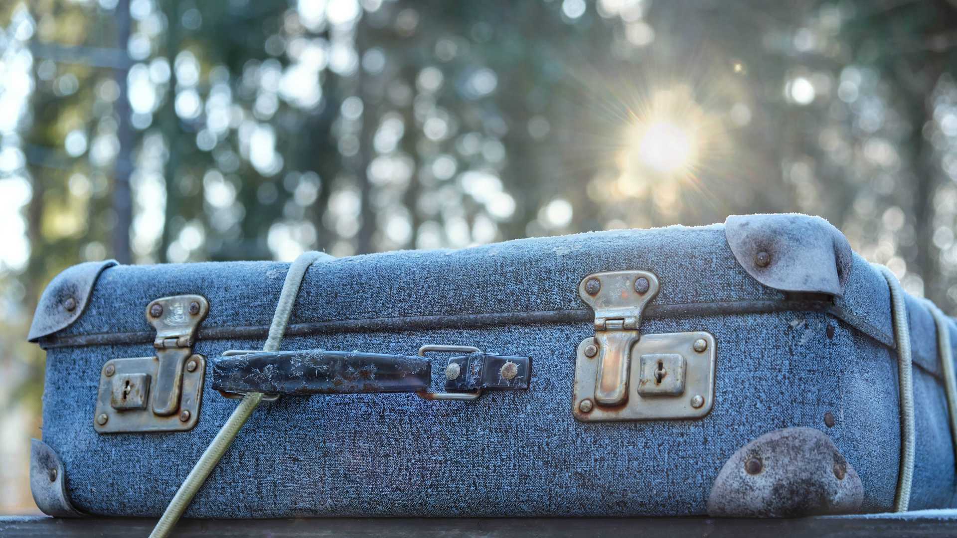 worn suitcase