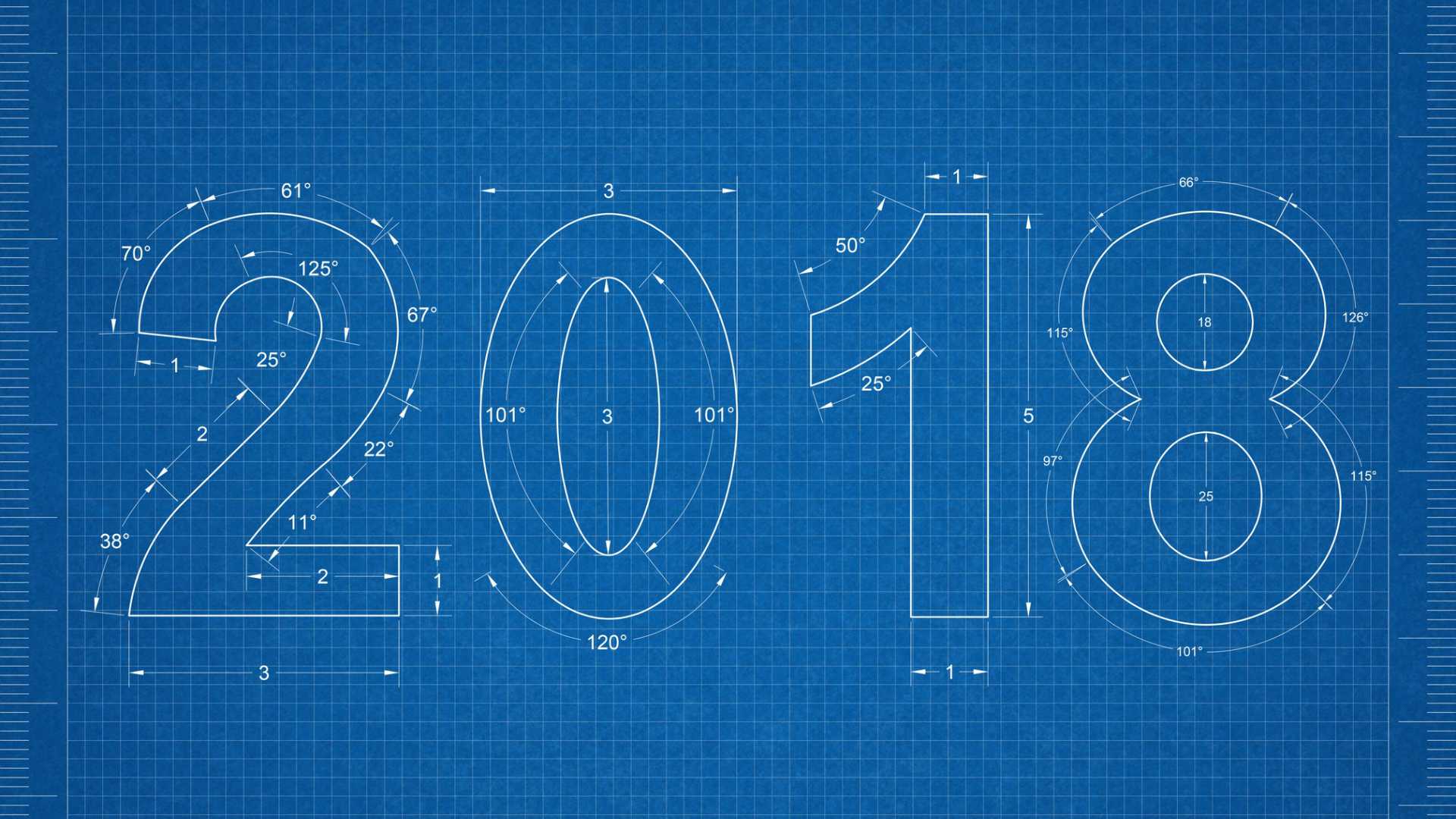 blueprint with "2018"