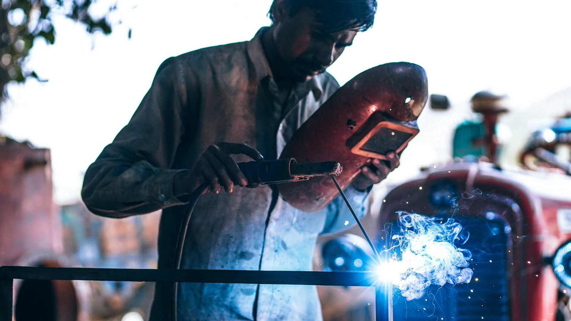 man working in construction