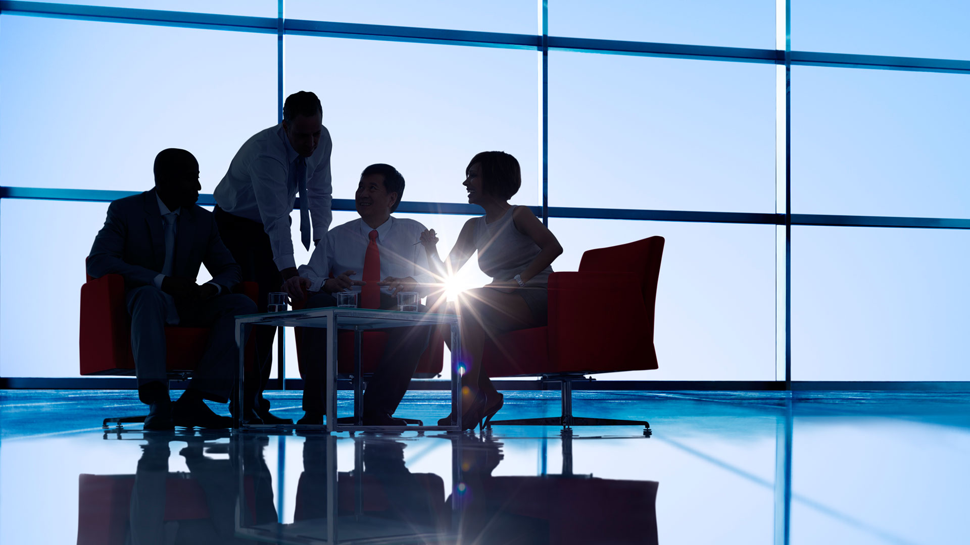 group of people in an office