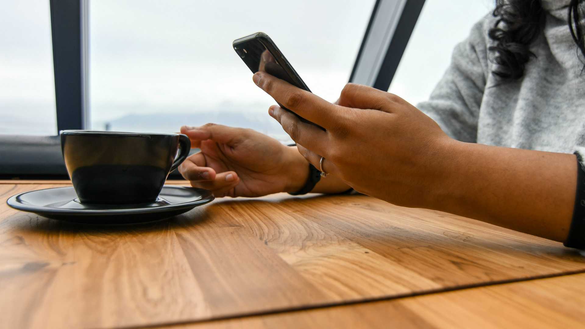 woman using a smartphone