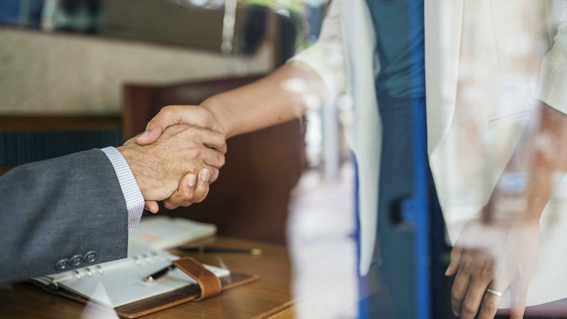 businesspeople shaking hands