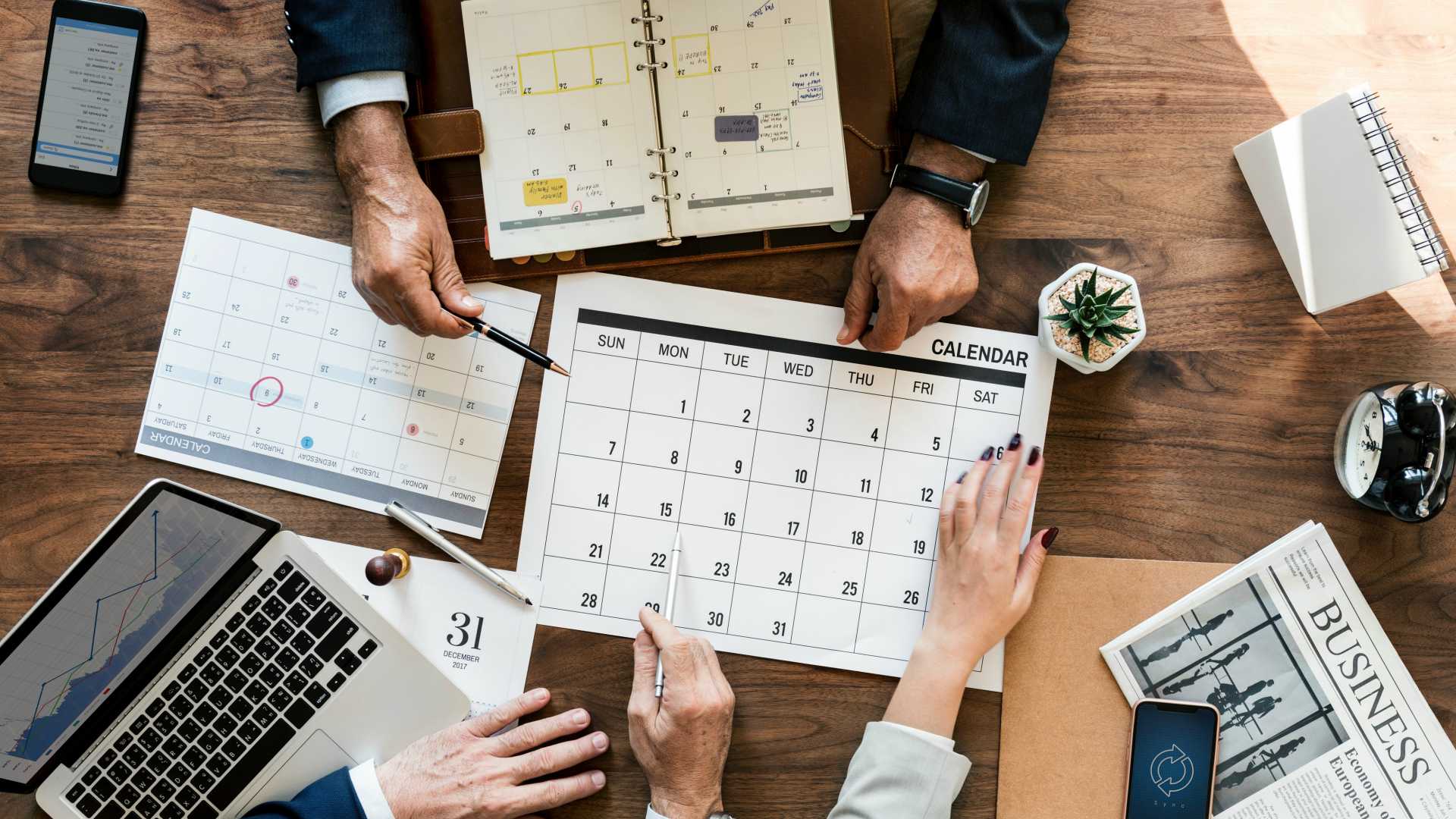 meeting with calendar