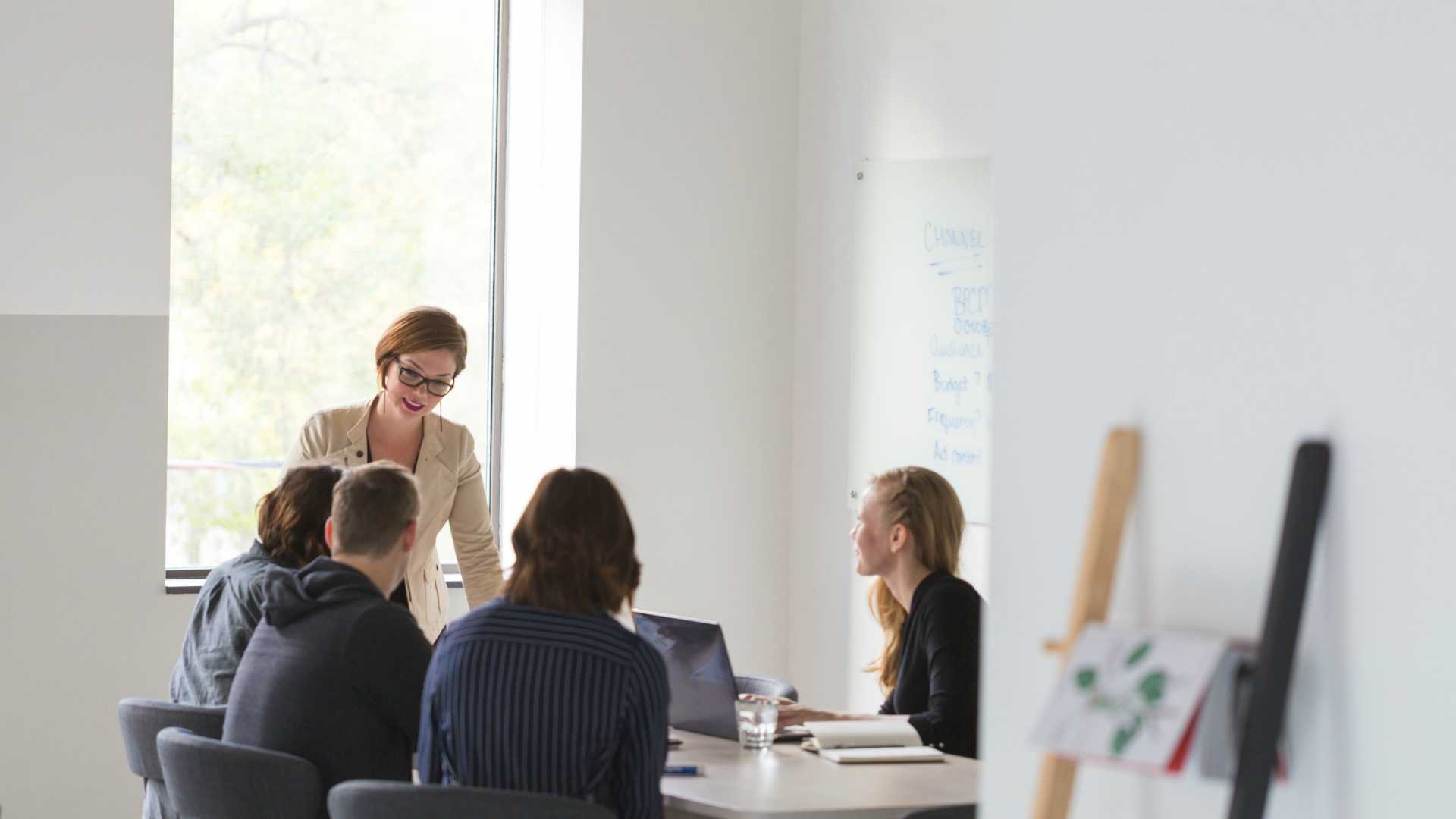 group of people working