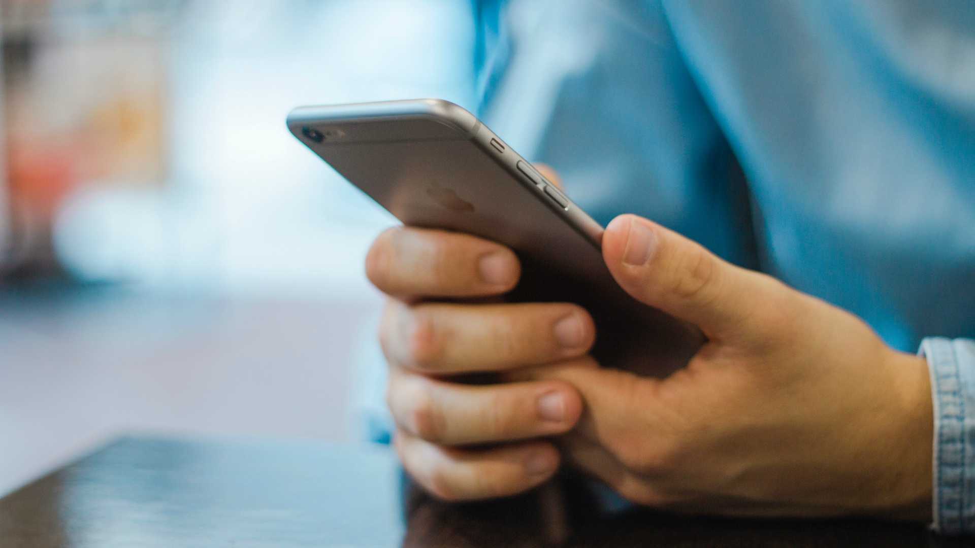 person using a smartphone