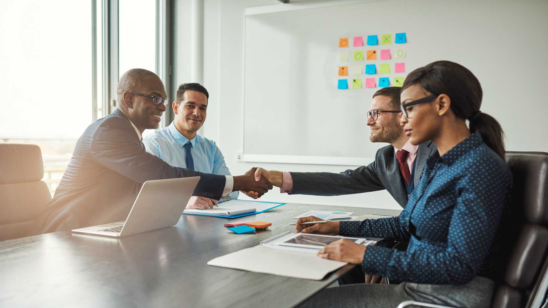 teams finalizing an agreement