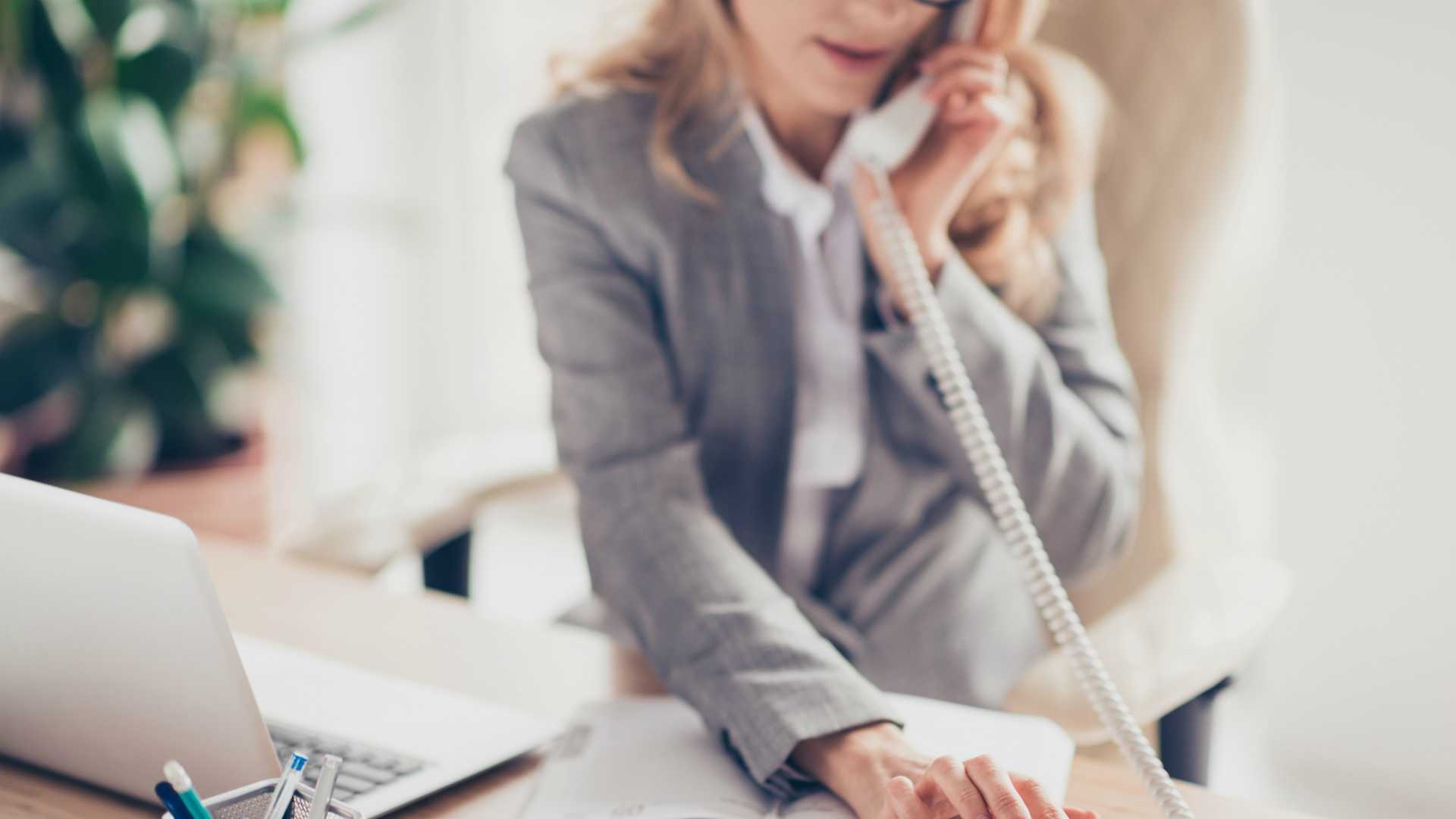 businesswoman using the phone
