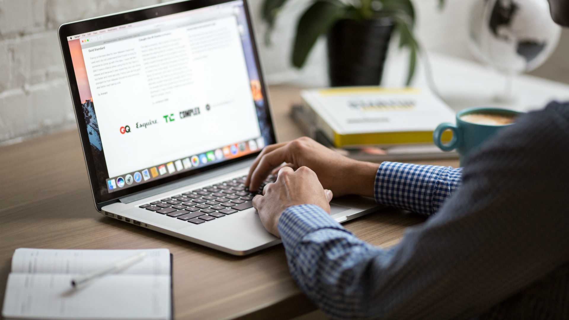 man working on a laptop
