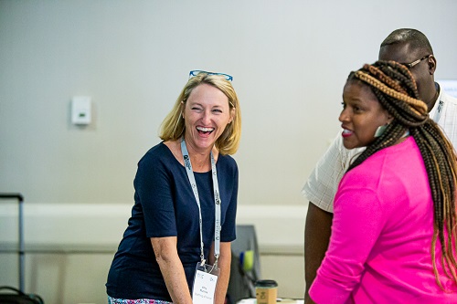 TICE participants laughing