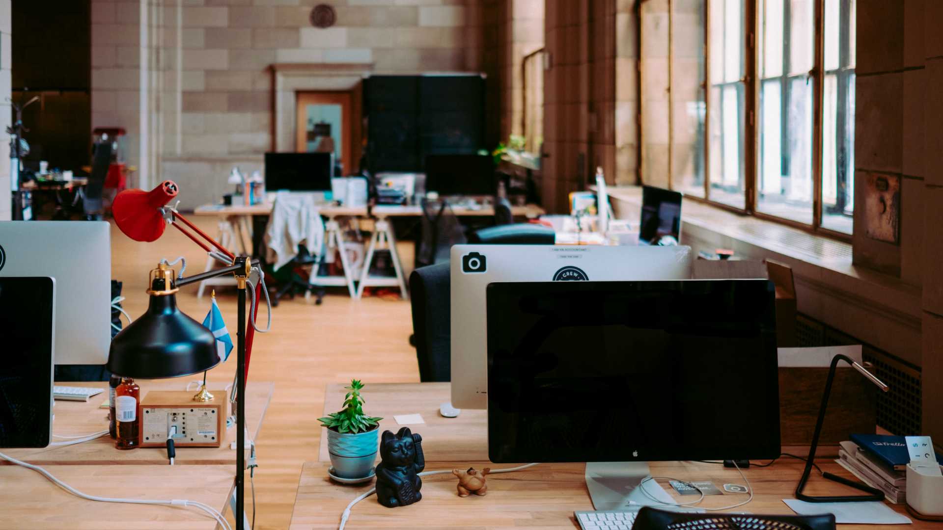 open office with computers