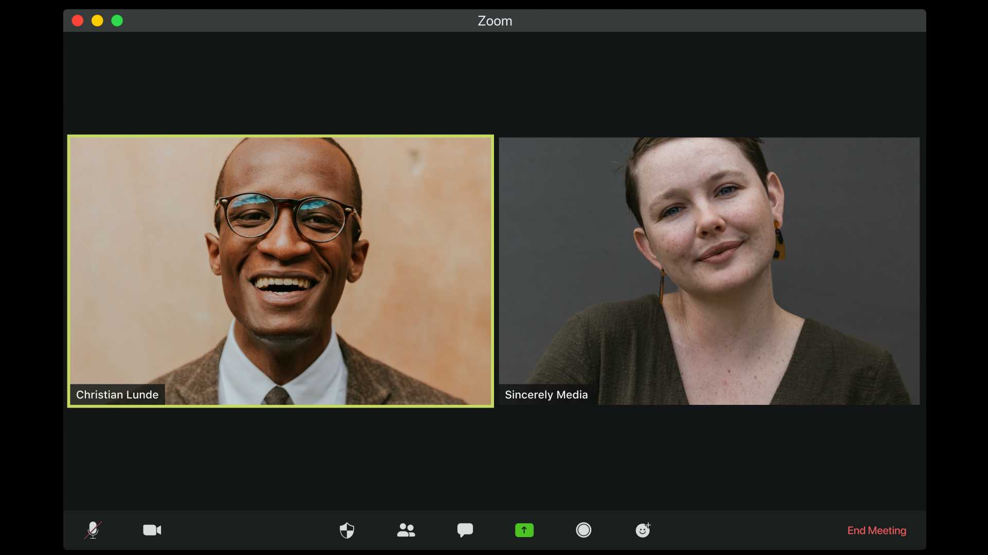 Male learning facilitator in virtual meeting with female learner