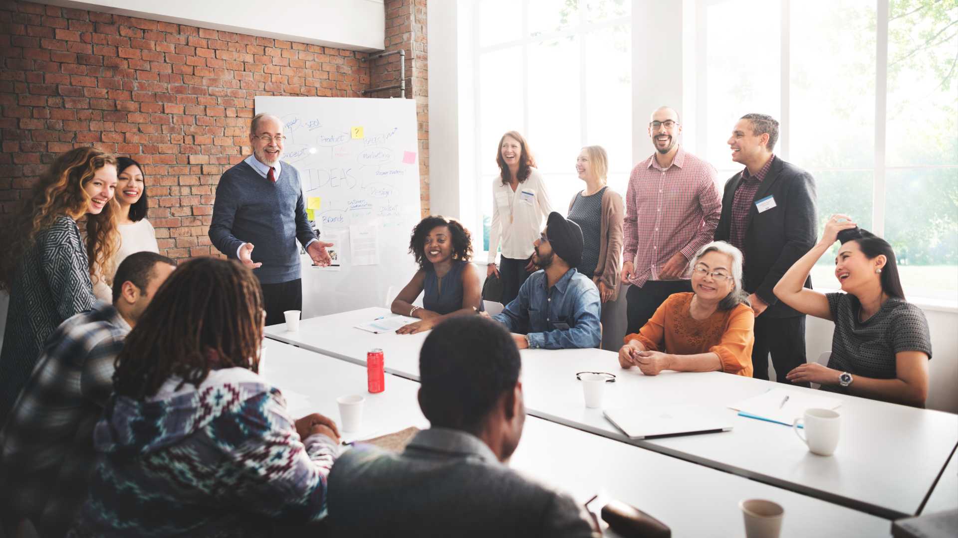 Coworkers in a Meeting Talking and Sharing Ideas