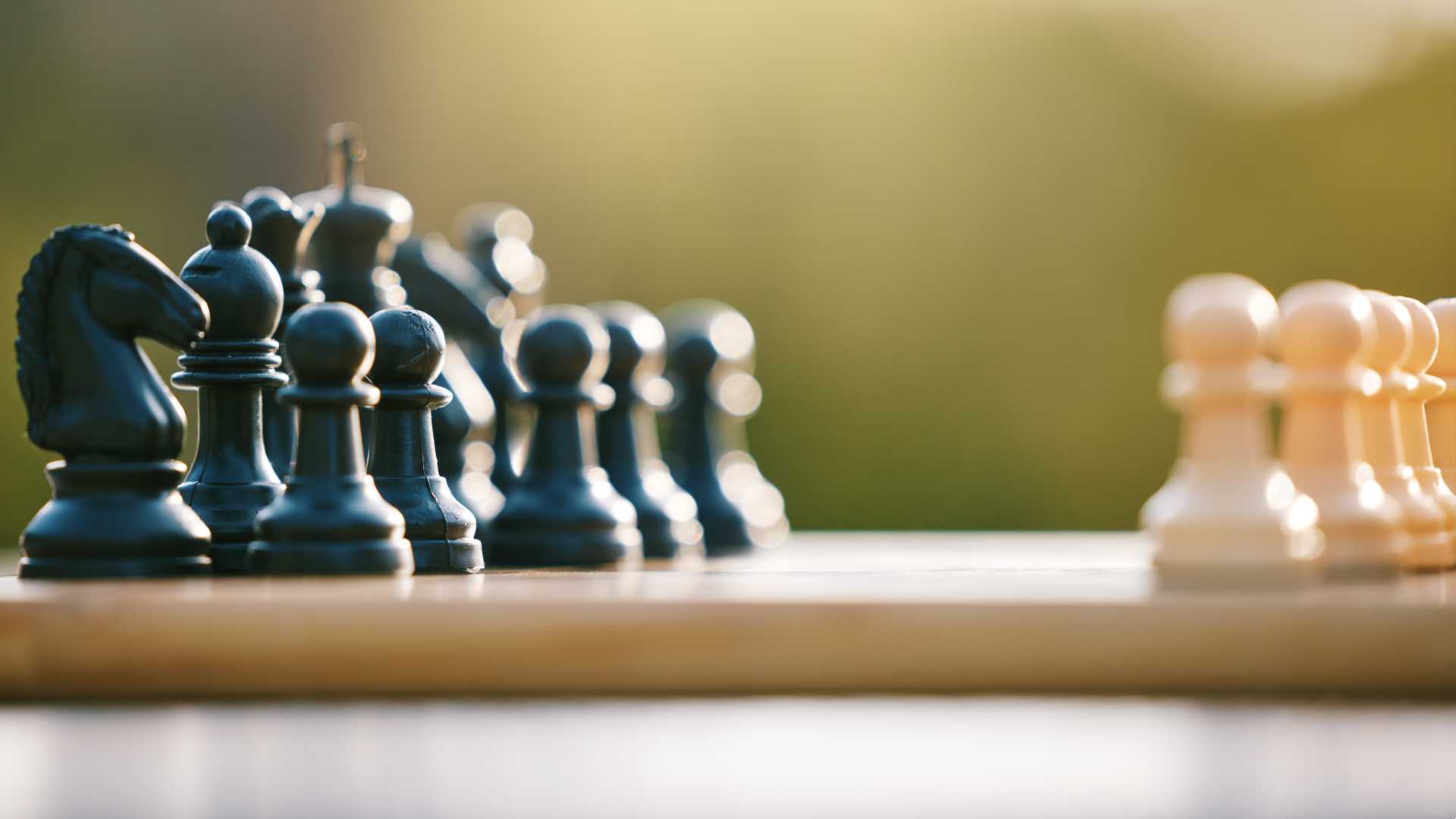 a picture of a chess board set up ready for play