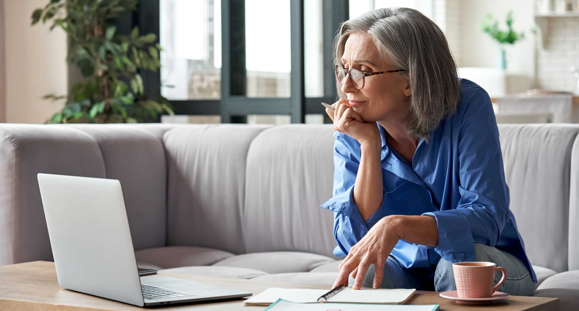 Women sitting and looking at at computer