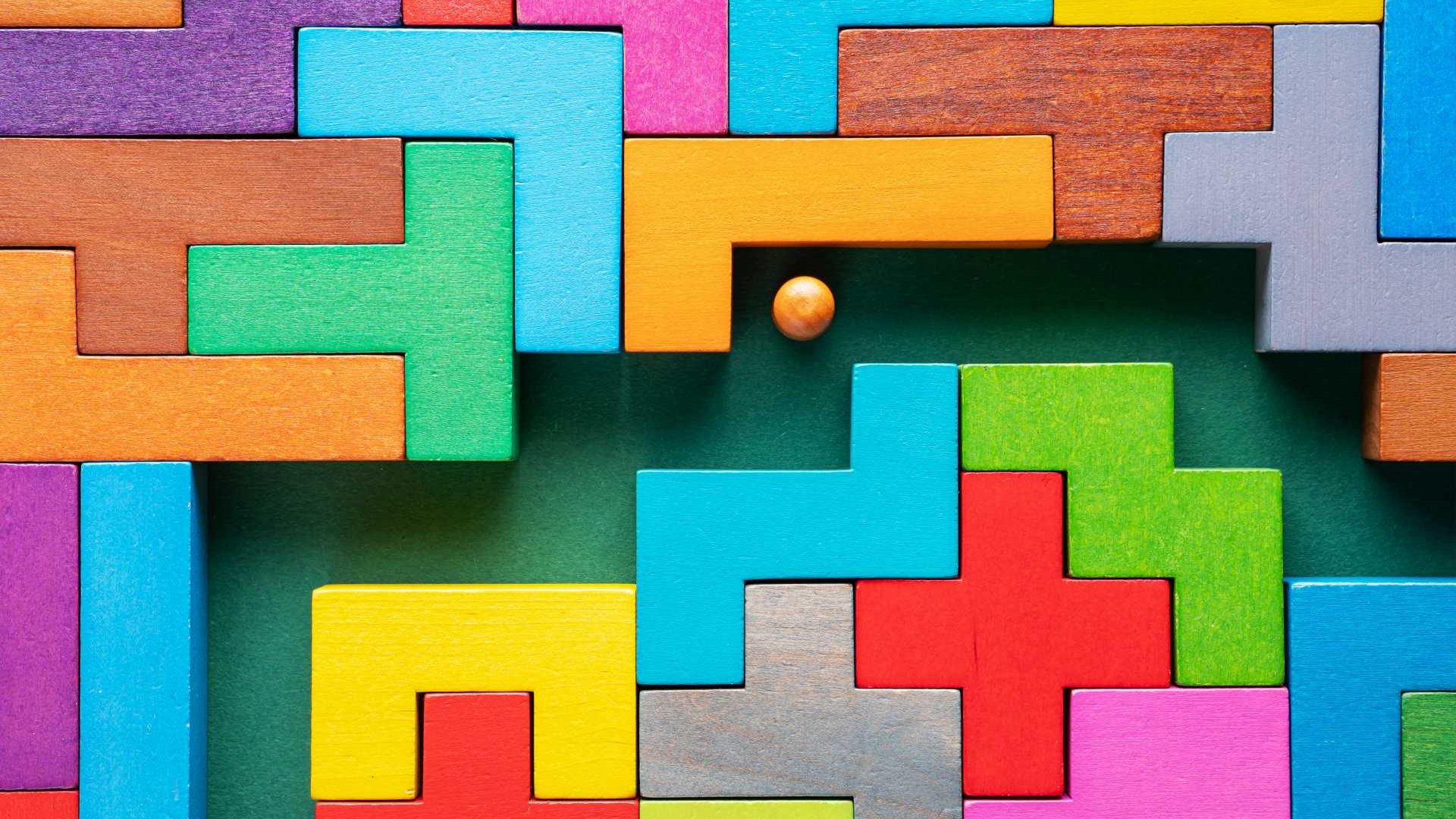 Going through a colorful maze