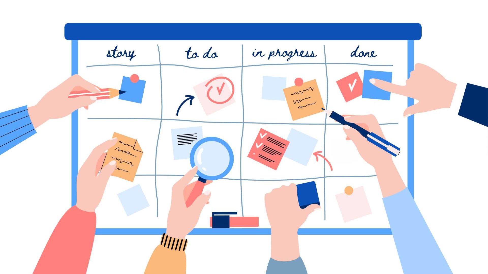 Hands working together with a to-do list