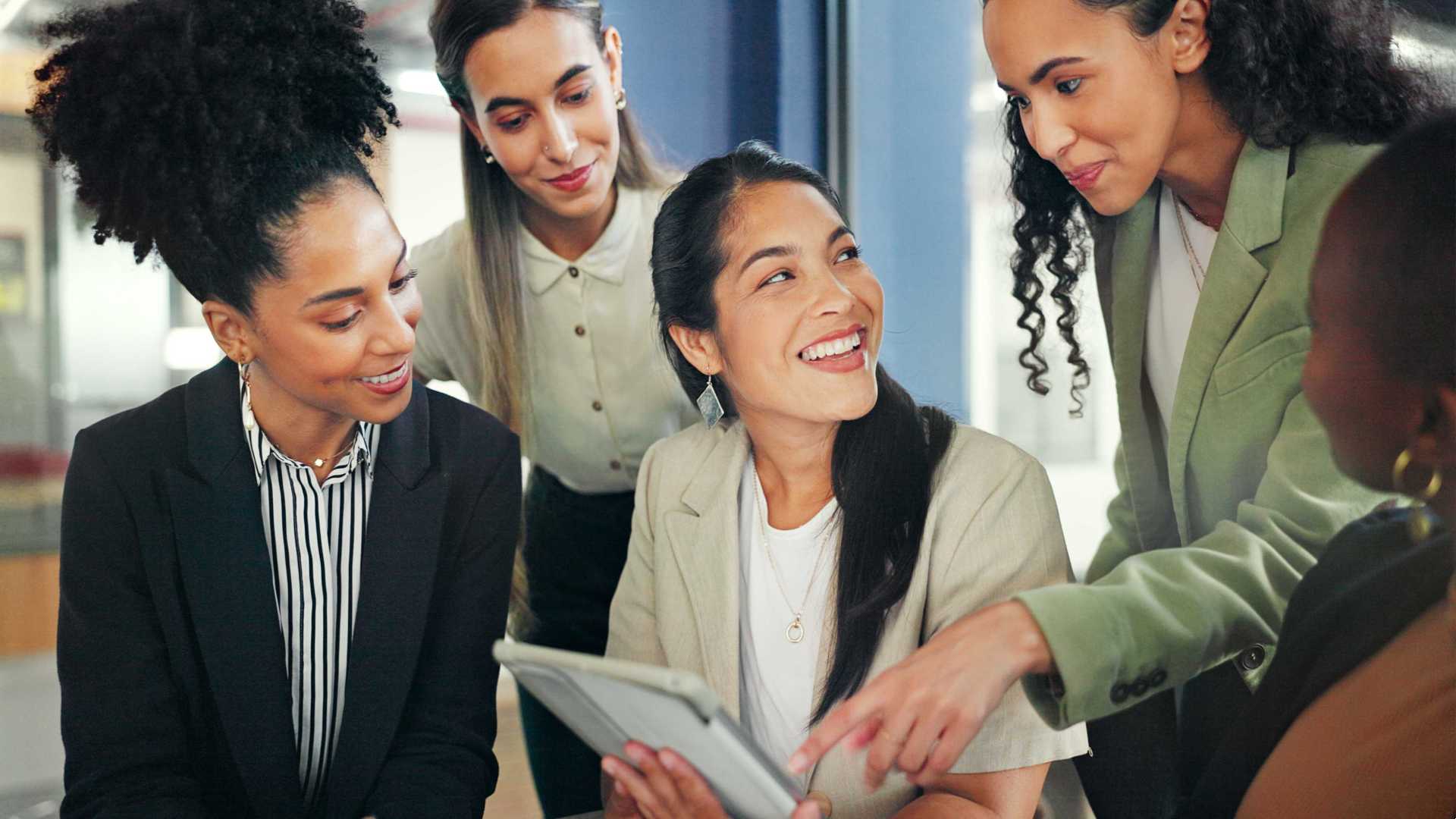 A group of women working together.