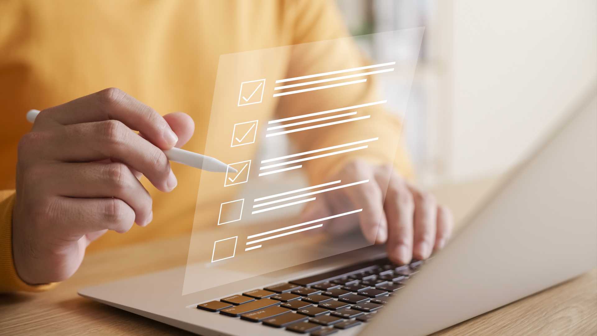 Woman using her computer