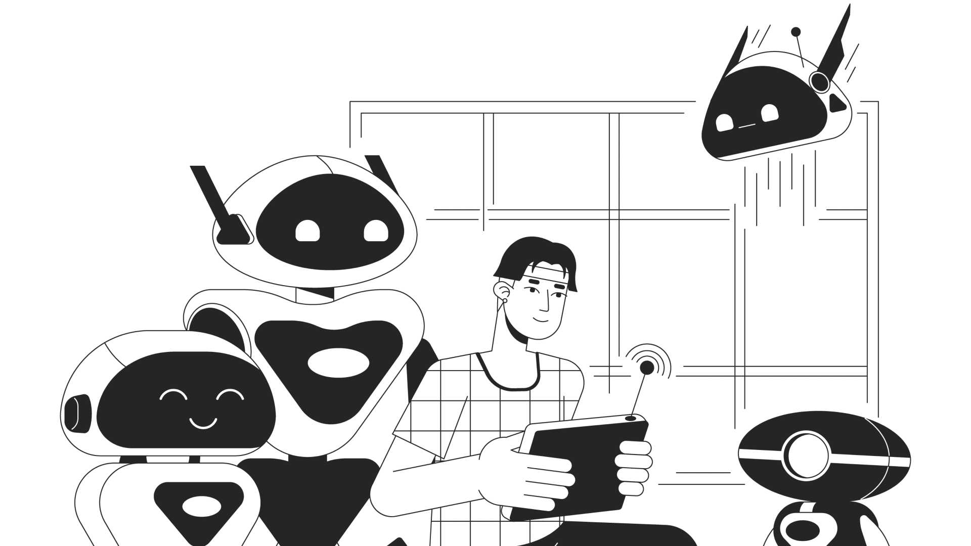 Cartoon using AI technology.