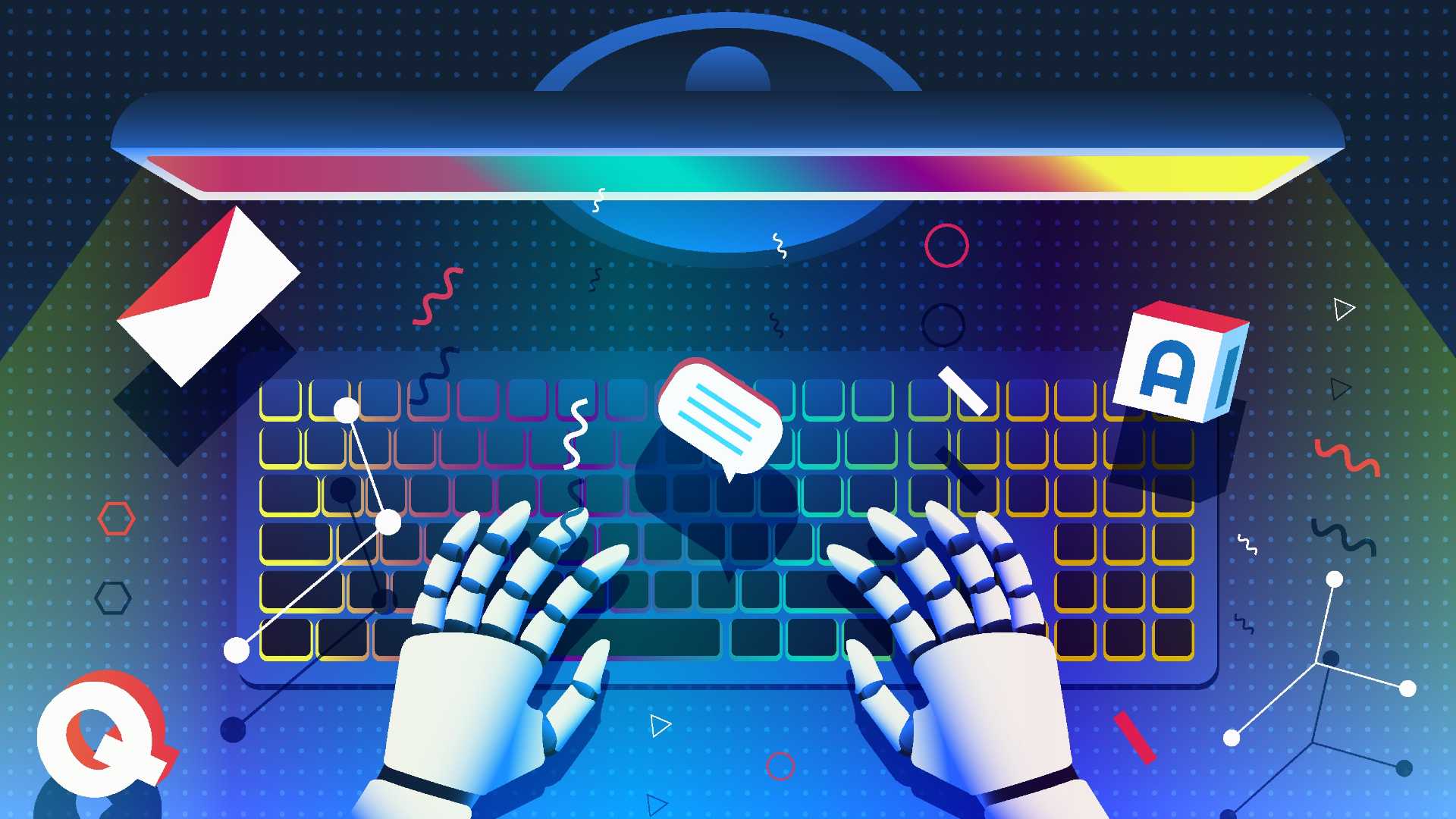 Cartoon using an AI interface.