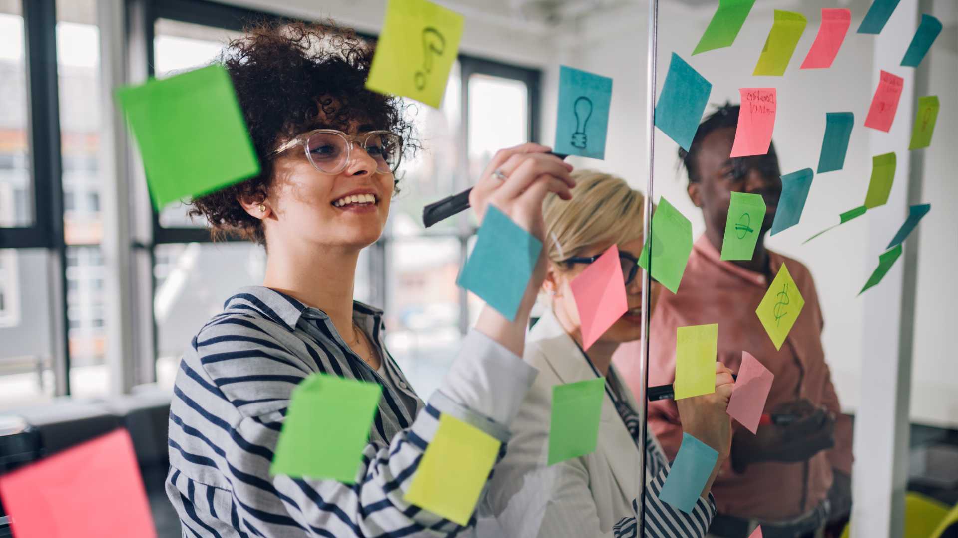 People in a group meeting.