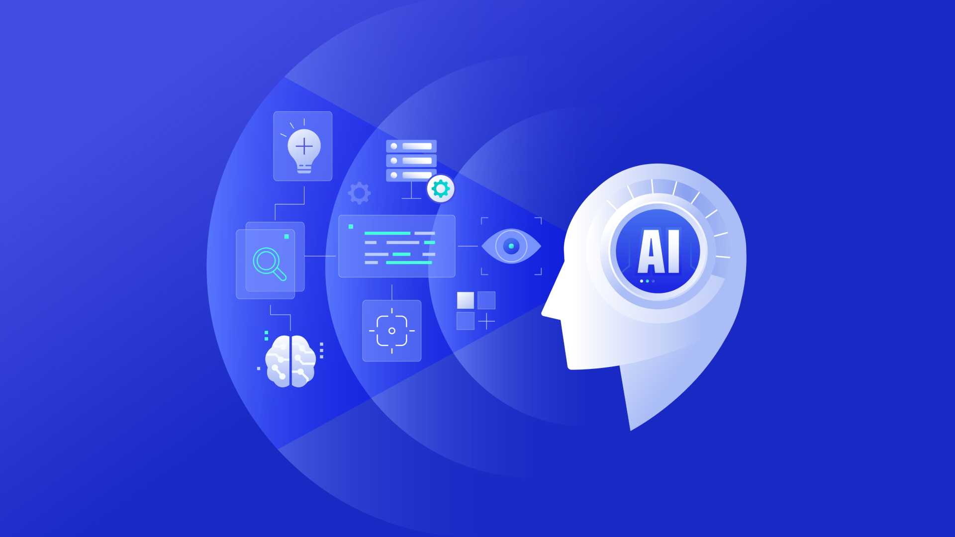 AI cartoon with connections to different things.