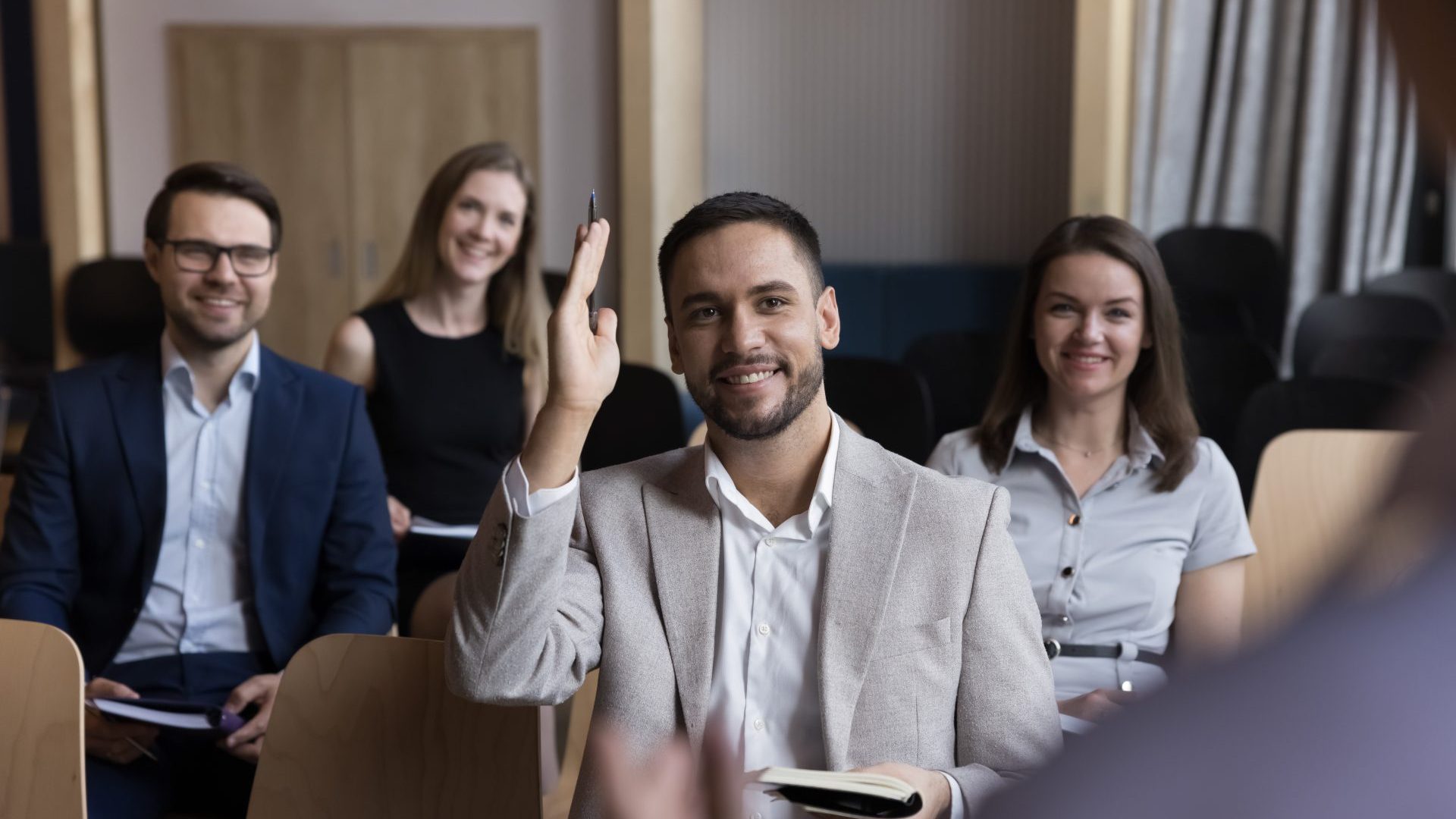 People in team meeting.