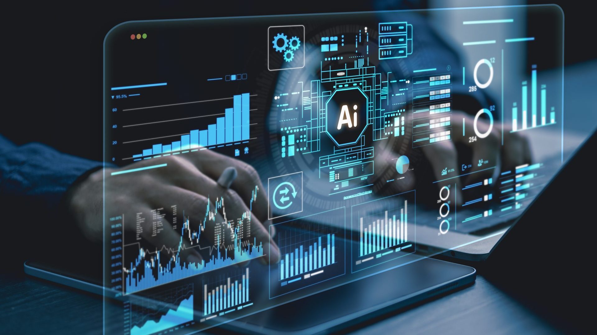 Person working with AI.