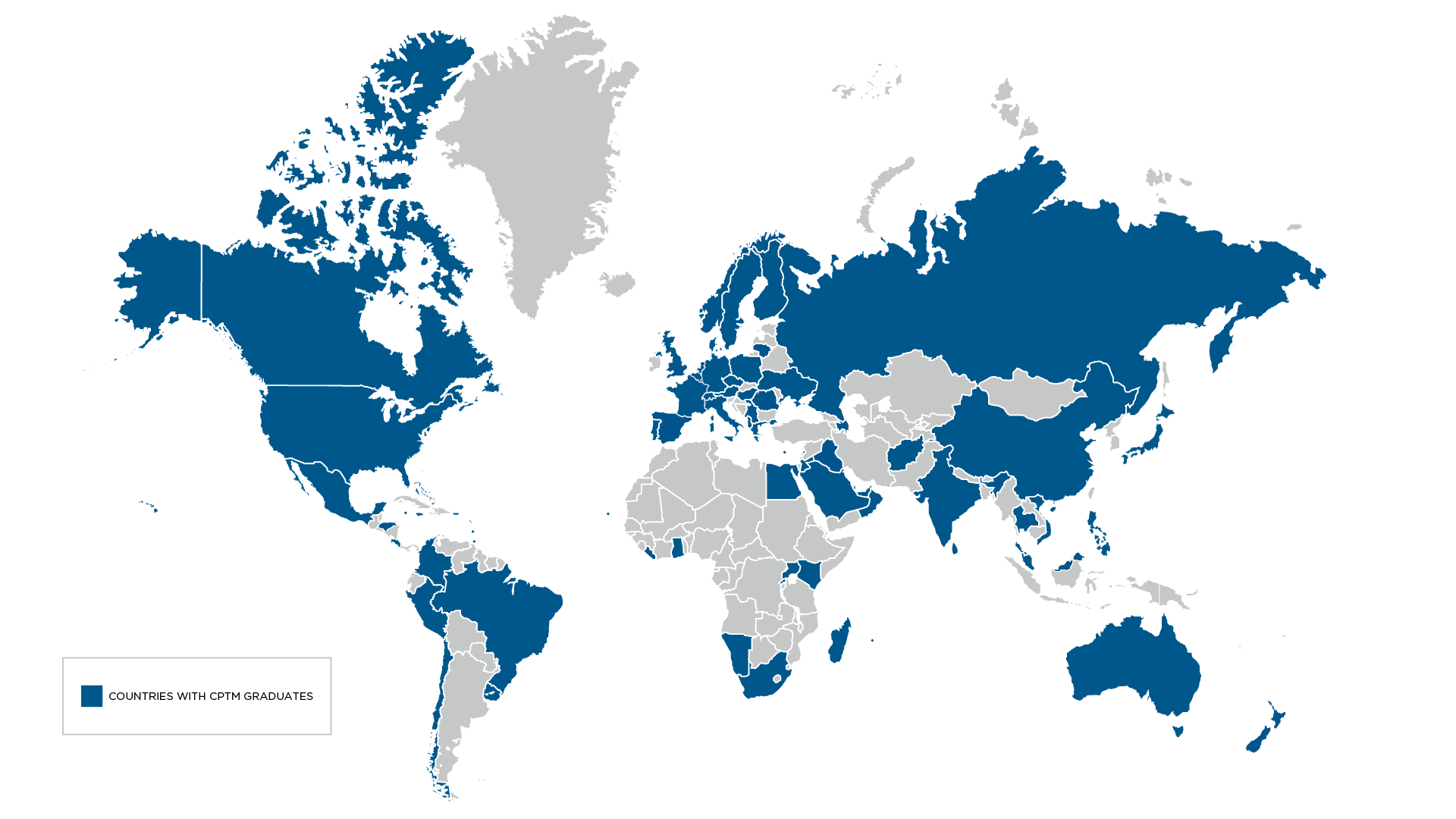 CPTM alumni can be found in over 50 countries across the globe.